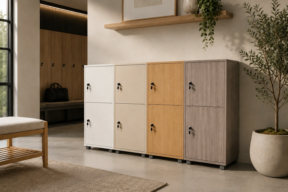 3 Colour Combinations That Perfectly Complement 020 Blanco Medio Wooden Lockers