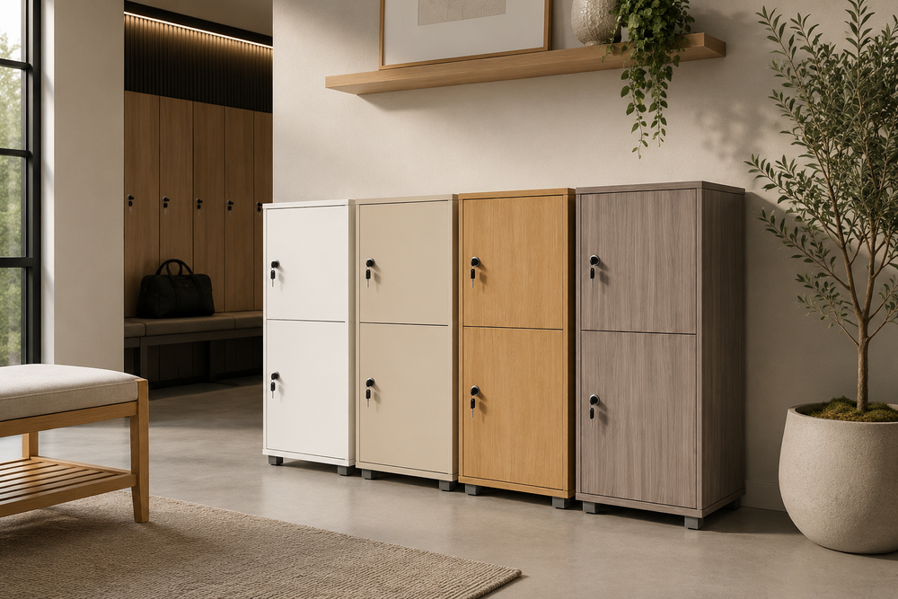 3 Colour Combinations That Perfectly Complement 020 Blanco Medio Wooden Lockers