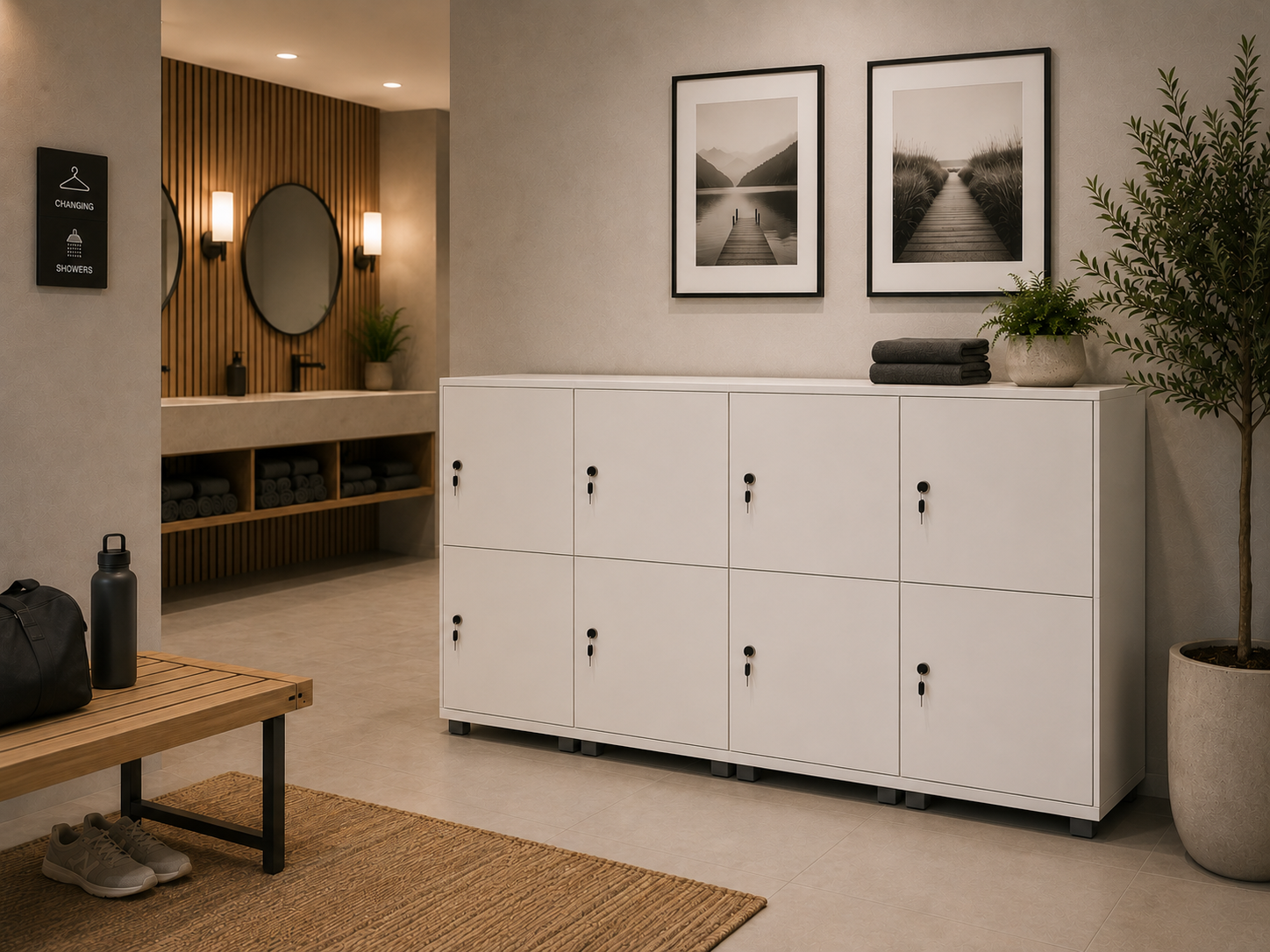 020 Blanco Medio: The Best Wooden Locker Finish for Offices