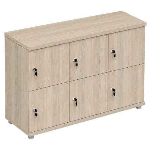 Signature 2 Door Wooden Locker (Nest of 3)