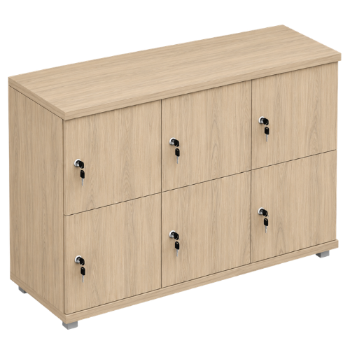 Signature 2 Door Wooden Locker (Nest of 3)