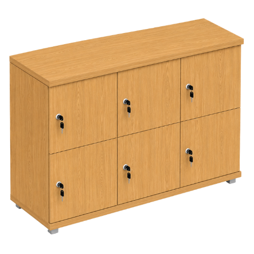 Signature 2 Door Wooden Locker (Nest of 3)