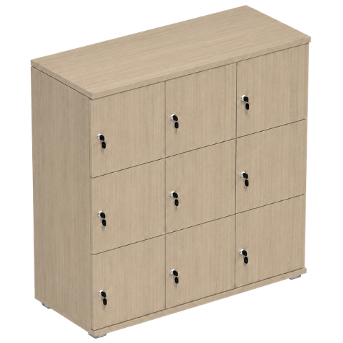 Signature 3 Door Wooden Locker (Nest of 3)