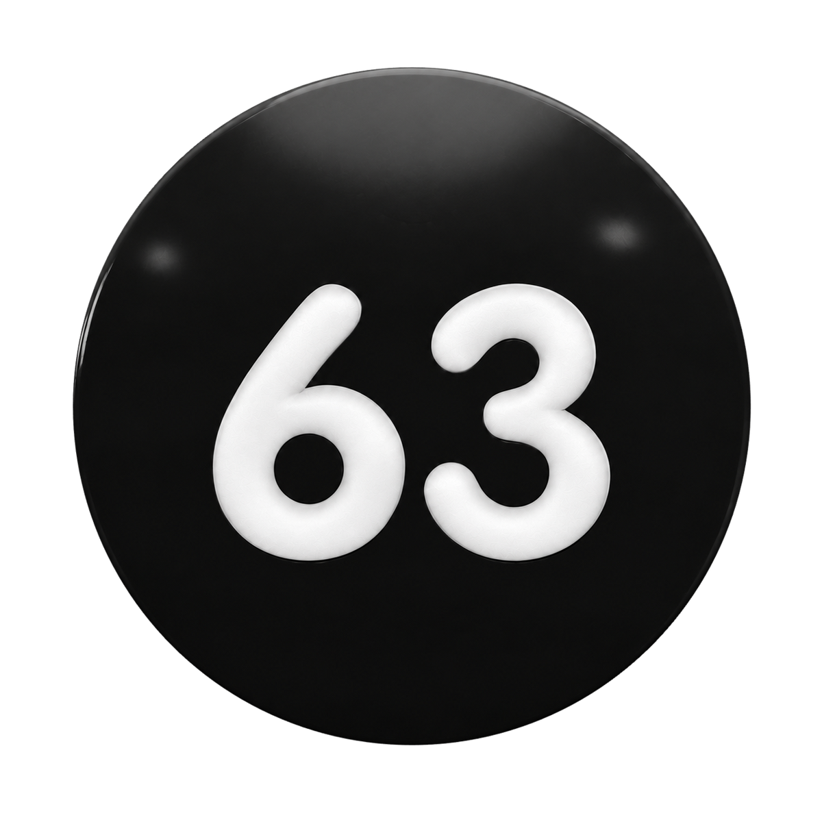 Locker Number Plate - Black Plastic with White Text